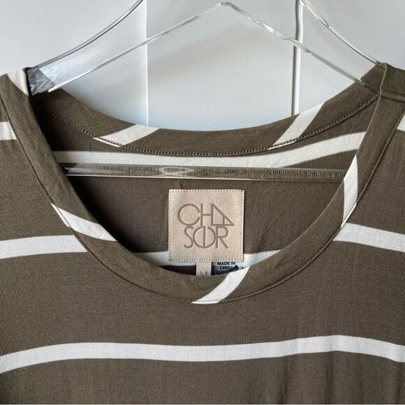 Chaser NWT Revolve Striped Cold Shoulder mini dress medium - Picture 5 of 8